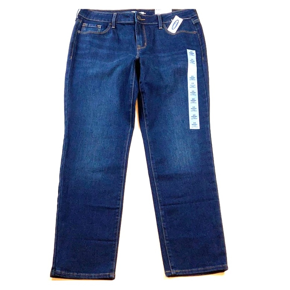 Old Navy Womens Mid Rise Straight Jeans 10 Short